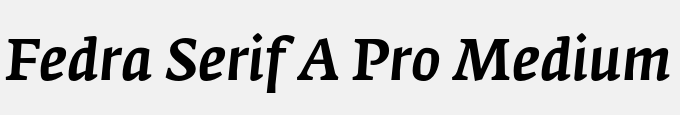 Fedra Serif A Pro Medium Italic